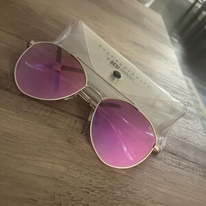 Quay Australia Pink Aviator Sunglasses